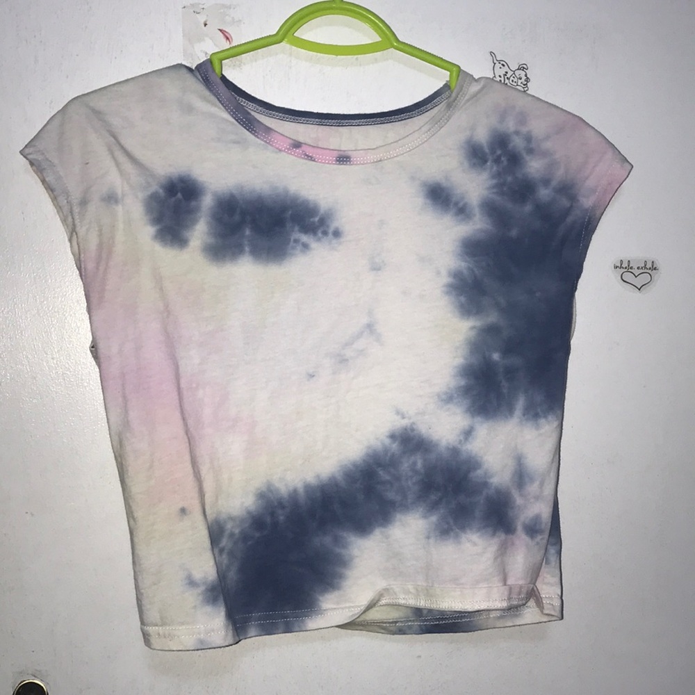 Half sleeve Tie Dye crop top